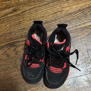 Jordan Kids Black and Red Sneakers